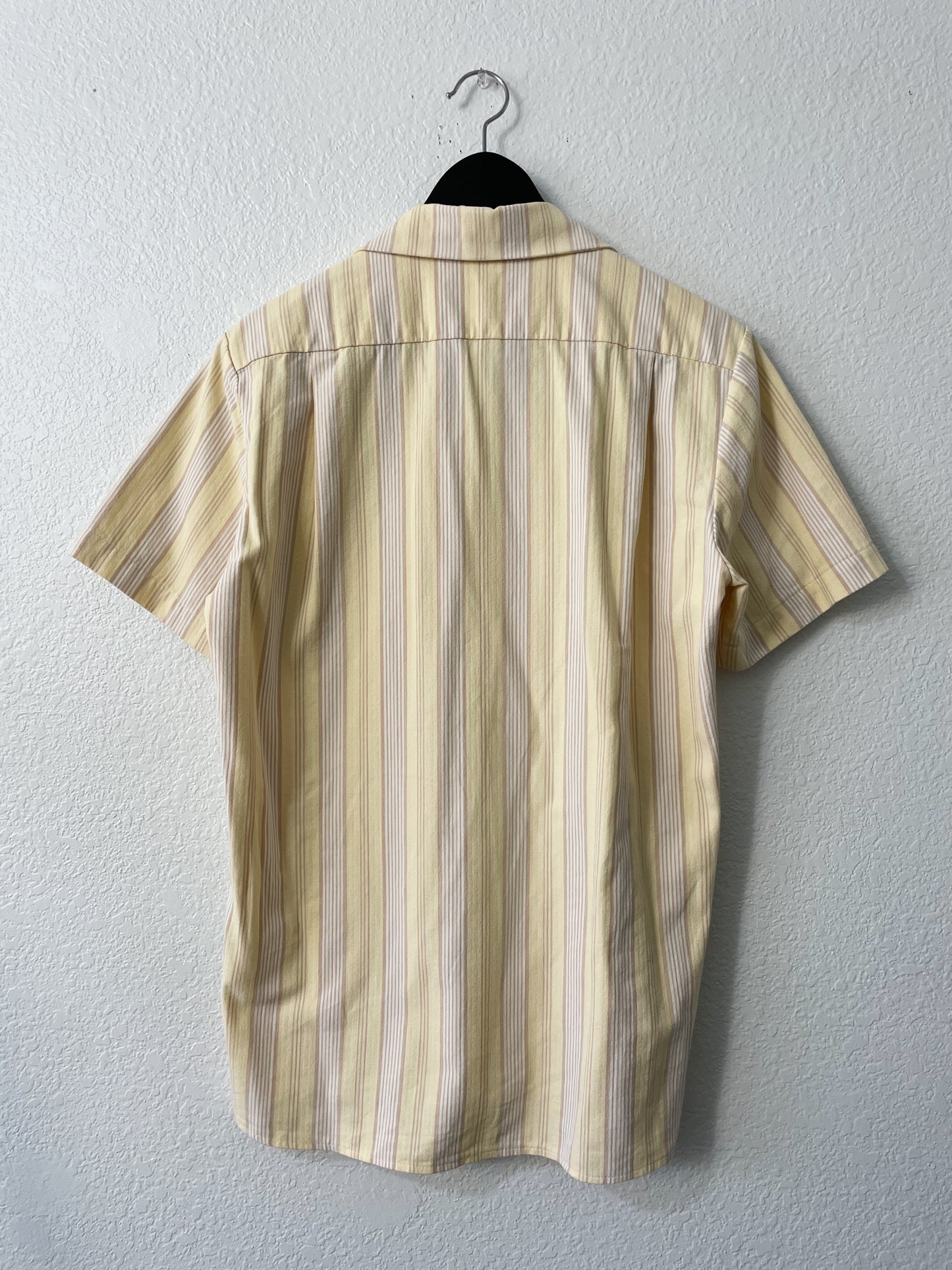 Yellow Striped Short Sleeve Shirt - S/M