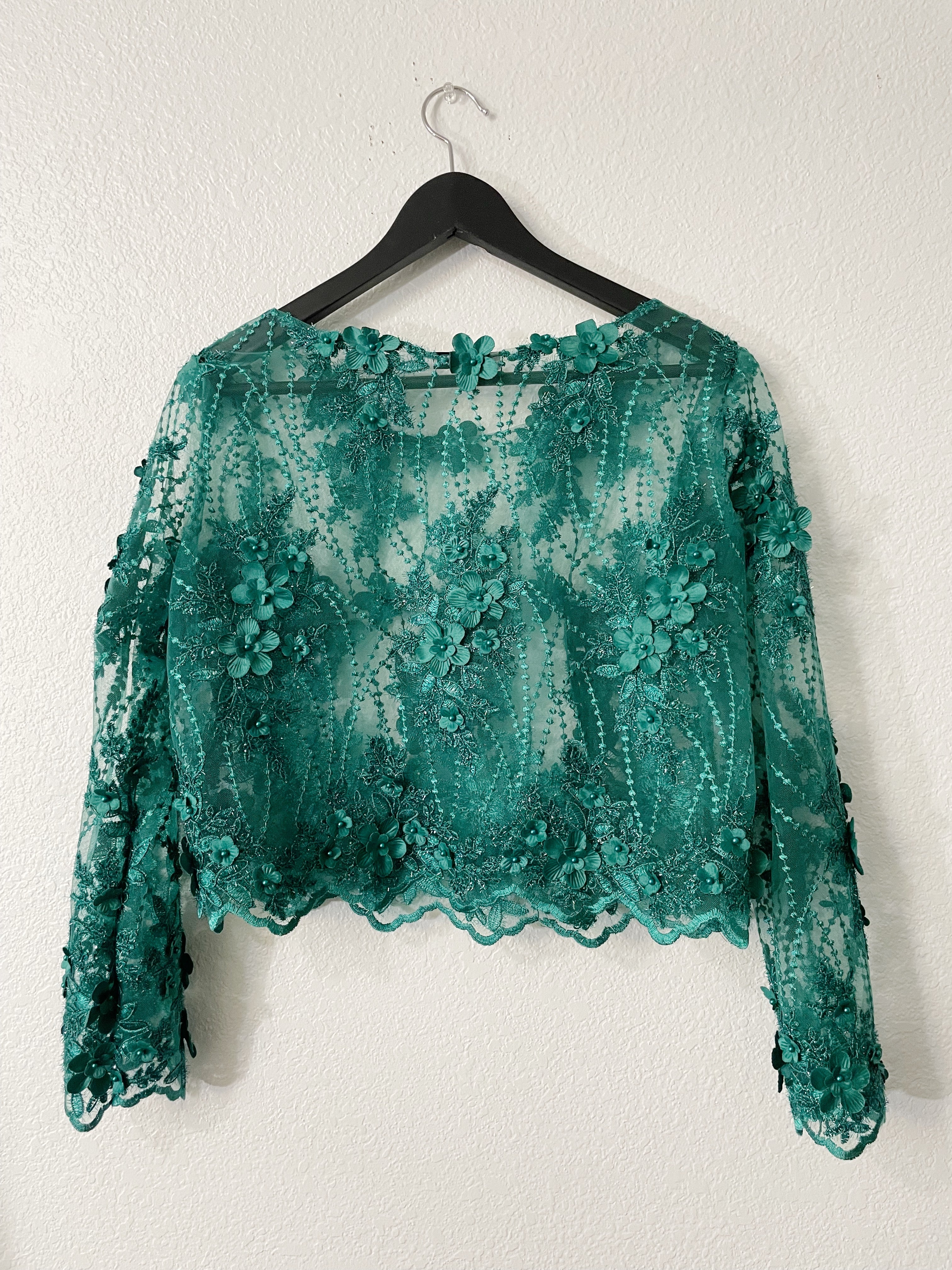 Emerald Lace Blouse