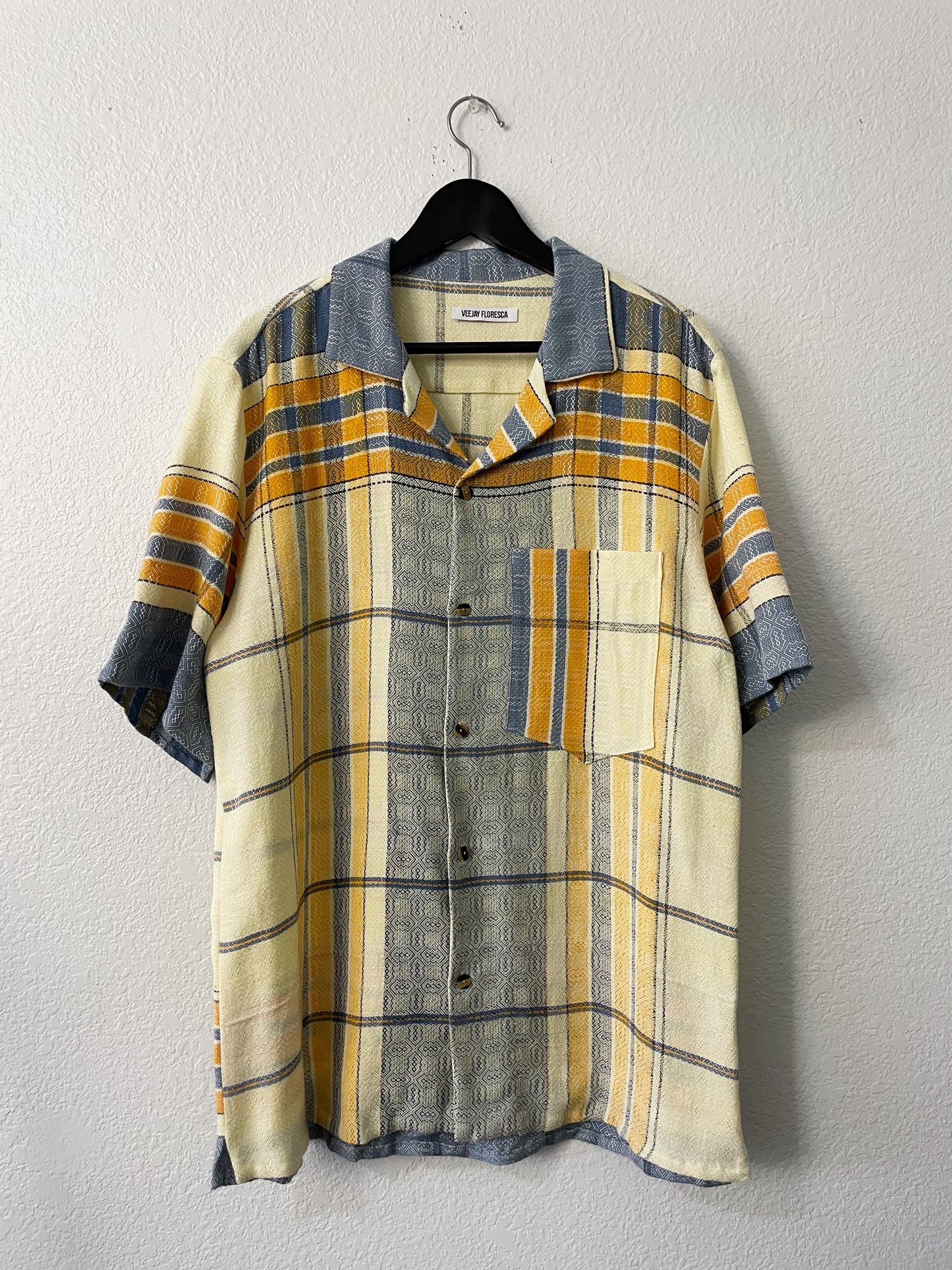 Plaid Short Sleeve Shirt - L/XL
